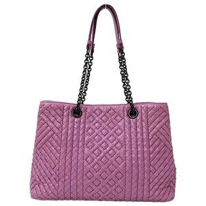 BOTTEGA VENETA Pink Leather Intrecciato Tote Bag